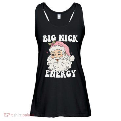 Big Nick Energy Santa Funny Xmas Retro Christmas Ladies Essential Flowy Tank