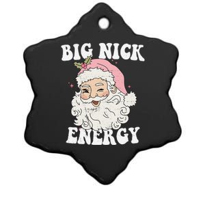 Big Nick Energy Santa Funny Xmas Retro Christmas Ceramic Star Ornament