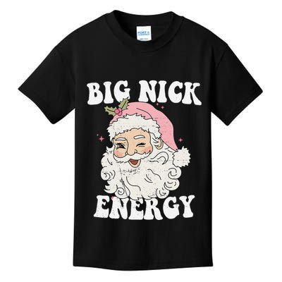 Big Nick Energy Santa Funny Xmas Retro Christmas Kids T-Shirt