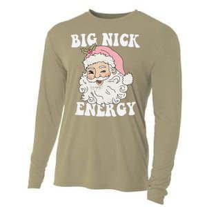 Big Nick Energy Santa Funny Xmas Retro Christmas Cooling Performance Long Sleeve Crew