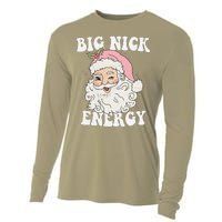 Big Nick Energy Santa Funny Xmas Retro Christmas Cooling Performance Long Sleeve Crew