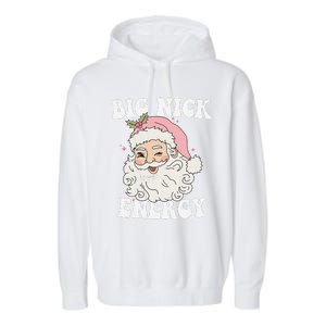 Big Nick Energy Santa Funny Xmas Retro Christmas Garment-Dyed Fleece Hoodie