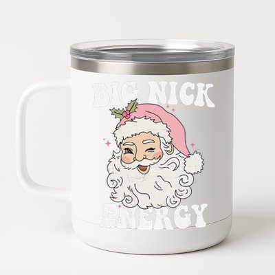 Big Nick Energy Santa Funny Xmas Retro Christmas 12 oz Stainless Steel Tumbler Cup