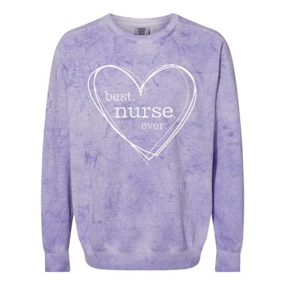 Best Nurse Ever (XL Hearts For National Nurses Day) Colorblast Crewneck Sweatshirt