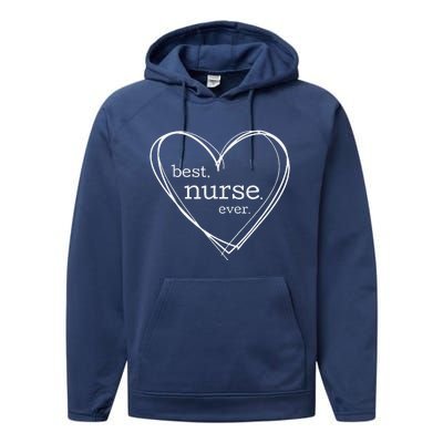 Best Nurse Ever (XL Hearts For National Nurses Day) Performance Fleece Hoodie