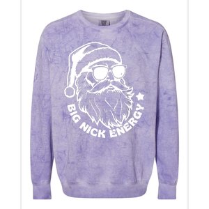 Big Nick Energy Funny Christmas Santa Colorblast Crewneck Sweatshirt