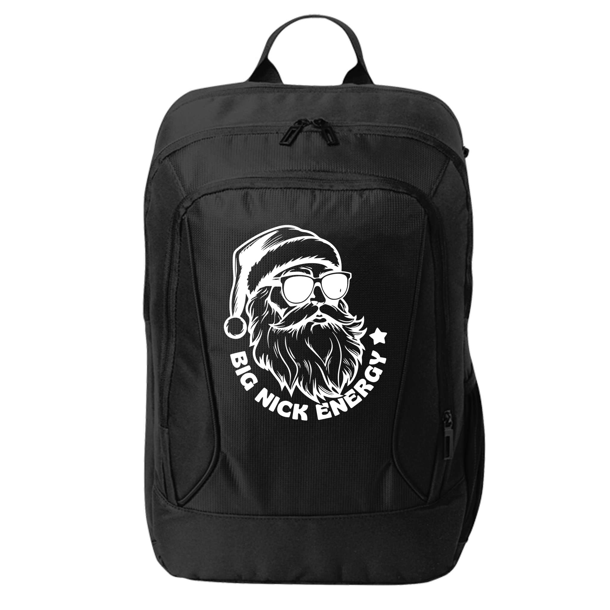 Big Nick Energy Funny Christmas Santa City Backpack