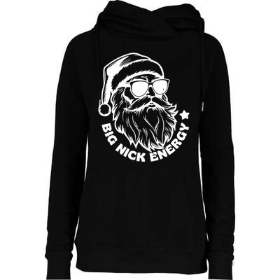 Big Nick Energy Funny Christmas Santa Womens Funnel Neck Pullover Hood