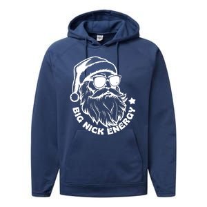 Big Nick Energy Funny Christmas Santa Performance Fleece Hoodie