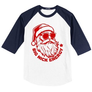 Big Nick Energy Funny Christmas Santa Baseball Sleeve Shirt