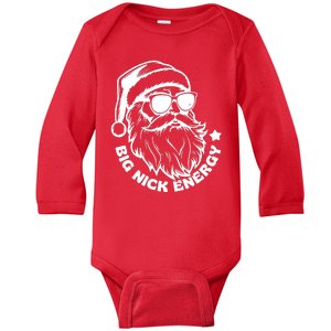 Big Nick Energy Funny Christmas Santa Baby Long Sleeve Bodysuit