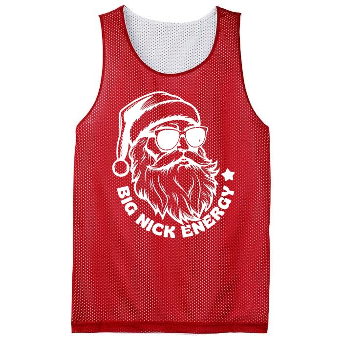 Big Nick Energy Funny Christmas Santa Mesh Reversible Basketball Jersey Tank