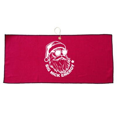 Big Nick Energy Funny Christmas Santa Large Microfiber Waffle Golf Towel