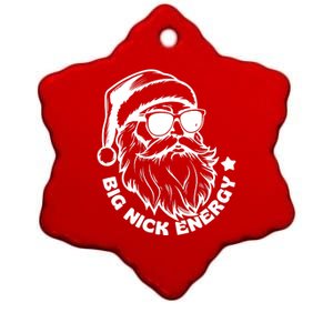 Big Nick Energy Funny Christmas Santa Ceramic Star Ornament