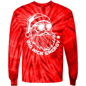 Big Nick Energy Funny Christmas Santa Tie-Dye Long Sleeve Shirt