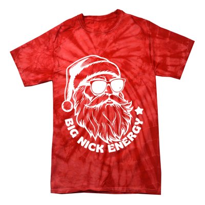 Big Nick Energy Funny Christmas Santa Tie-Dye T-Shirt