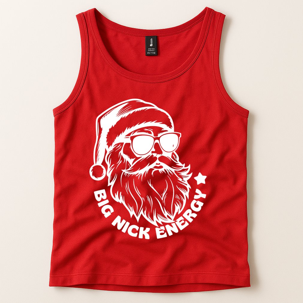 Big Nick Energy Funny Christmas Santa Tank Top