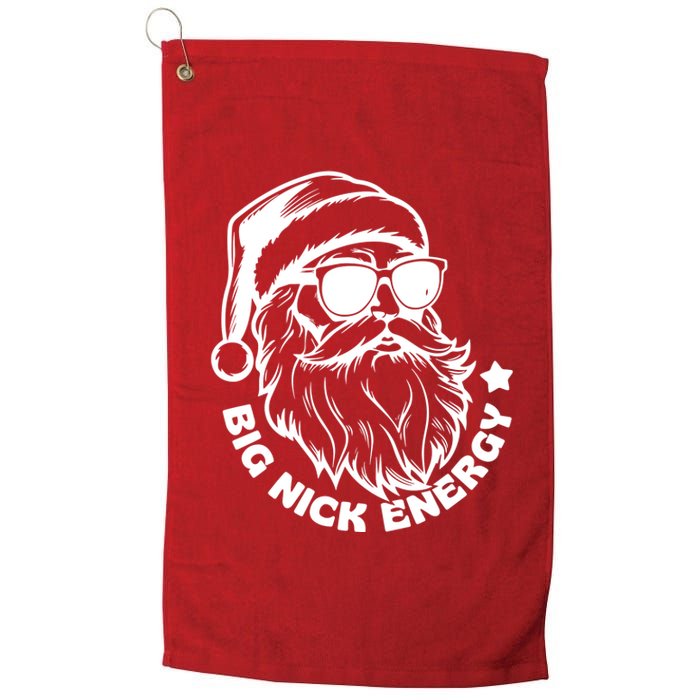 Big Nick Energy Funny Christmas Santa Platinum Collection Golf Towel