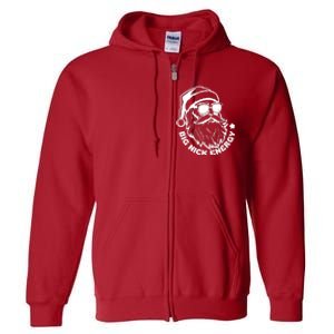 Big Nick Energy Funny Christmas Santa Full Zip Hoodie