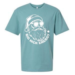 Big Nick Energy Funny Christmas Santa Sueded Cloud Jersey T-Shirt