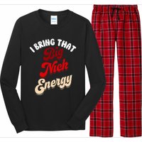 Big Nick Energy Santa Xmas Funny Christmas St Nick Long Sleeve Pajama Set