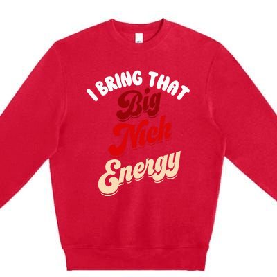 Big Nick Energy Santa Xmas Funny Christmas St Nick Premium Crewneck Sweatshirt