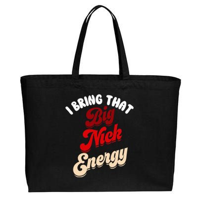 Big Nick Energy Santa Xmas Funny Christmas St Nick Cotton Canvas Jumbo Tote