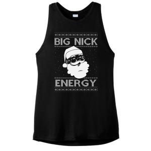 Big Nick Energy Funny Santa Christmas Ladies PosiCharge Tri-Blend Wicking Tank