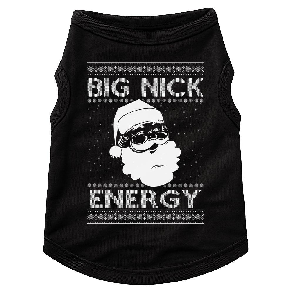 Big Nick Energy Funny Santa Christmas Doggie Tank