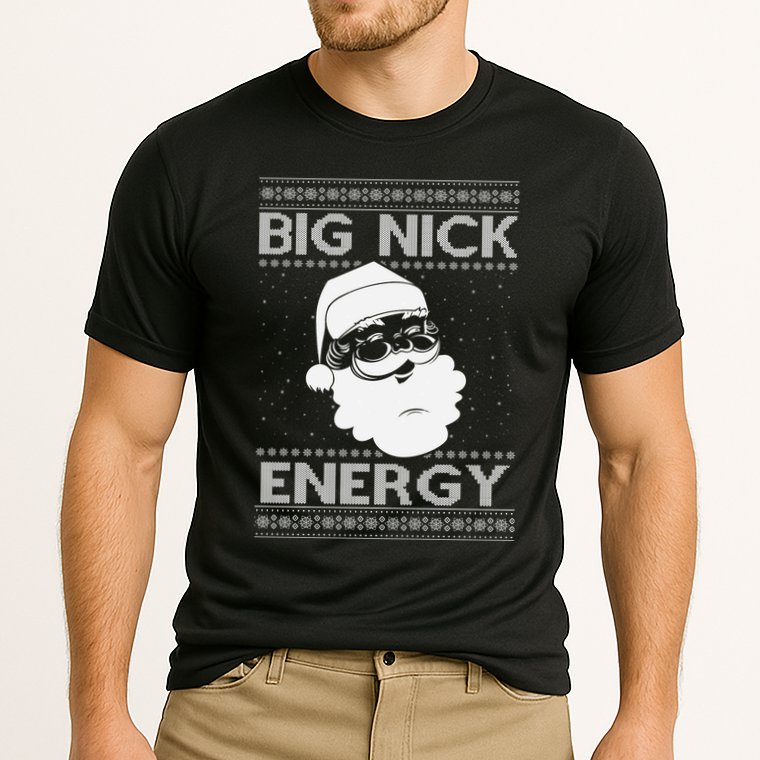 Big Nick Energy Funny Santa Christmas Performance Shirt