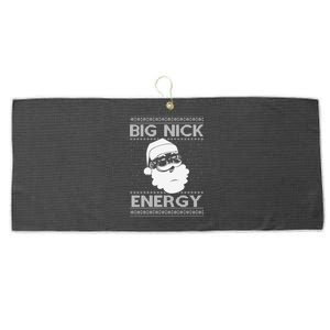 Big Nick Energy Funny Santa Christmas Large Microfiber Waffle Golf Towel