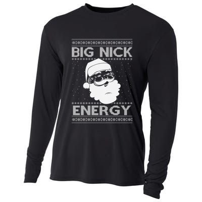 Big Nick Energy Funny Santa Christmas Cooling Performance Long Sleeve Crew