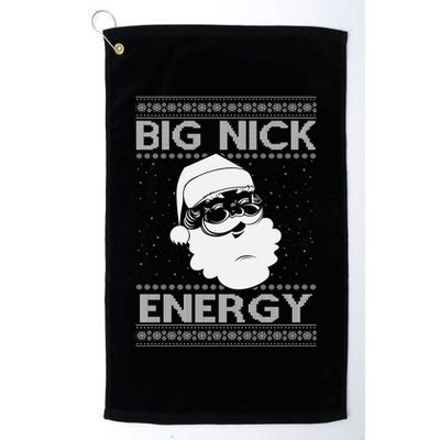Big Nick Energy Funny Santa Christmas Golf Towel