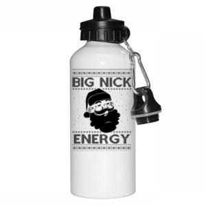 Big Nick Energy Funny Santa Christmas Aluminum Water Bottle