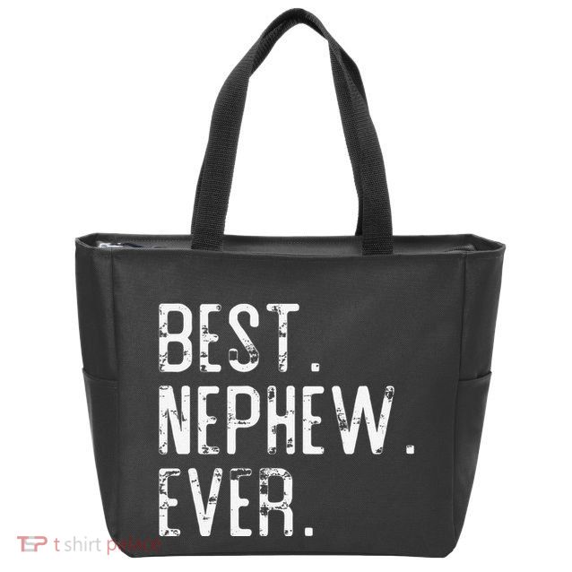 Best Nephew Ever Father’s Day Gift For Nephew Uncle Auntie Zip Tote Bag