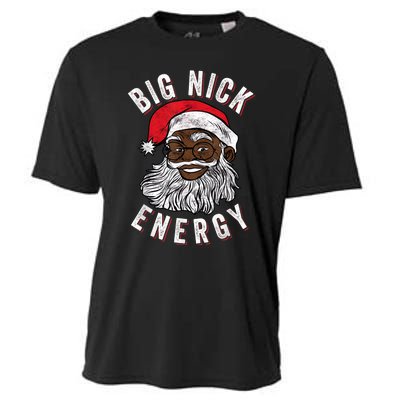 Big Nick Energy African American Santa Black Funny Christmas Cooling Performance Crew T-Shirt