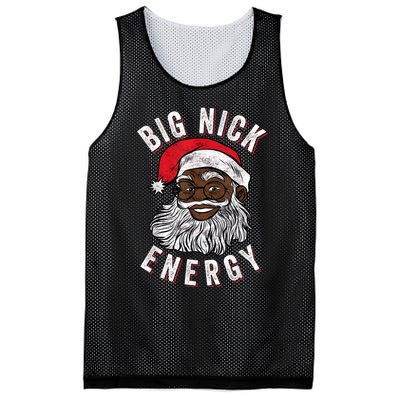 Big Nick Energy African American Santa Black Funny Christmas Mesh Reversible Basketball Jersey Tank