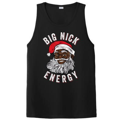 Big Nick Energy African American Santa Black Funny Christmas PosiCharge Competitor Tank