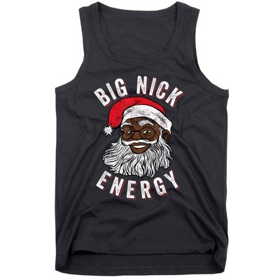 Big Nick Energy African American Santa Black Funny Christmas Tank Top