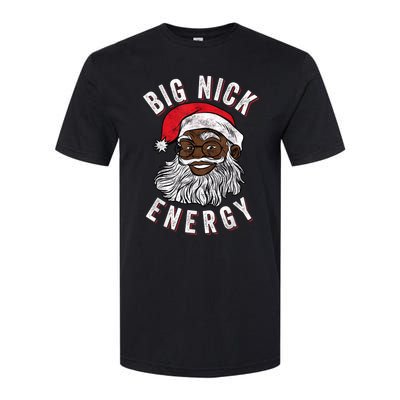 Big Nick Energy African American Santa Black Funny Christmas Softstyle® CVC T-Shirt