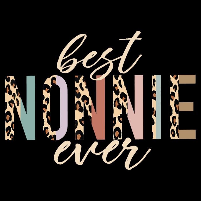Best Nonnie Ever Gifts Leopard Print Mothers Day Stripe Pom Pom Beanie