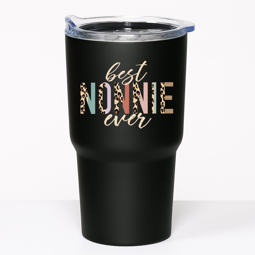 Best Nonnie Ever Gifts Leopard Print Mothers Day Tumbler