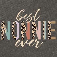 Best Nonnie Ever Gifts Leopard Print Mothers Day Cotton Canvas Backpack