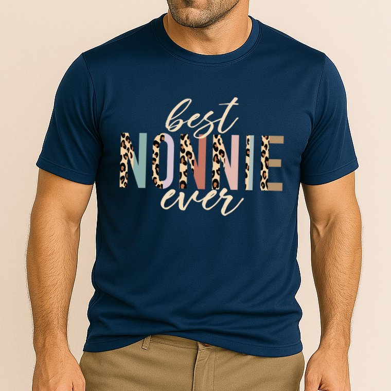Best Nonnie Ever Gifts Leopard Print Mothers Day Cooling Performance Crew T-Shirt