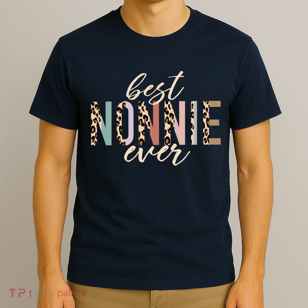 Best Nonnie Ever Gifts Leopard Print Mothers Day T-Shirt