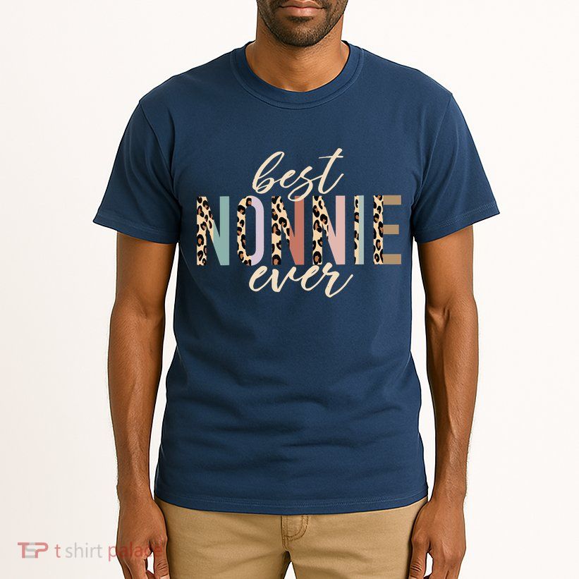 Best Nonnie Ever Gifts Leopard Print Mothers Day Tall T-Shirt