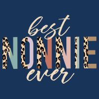 Best Nonnie Ever Gifts Leopard Print Mothers Day Drawstring Bag