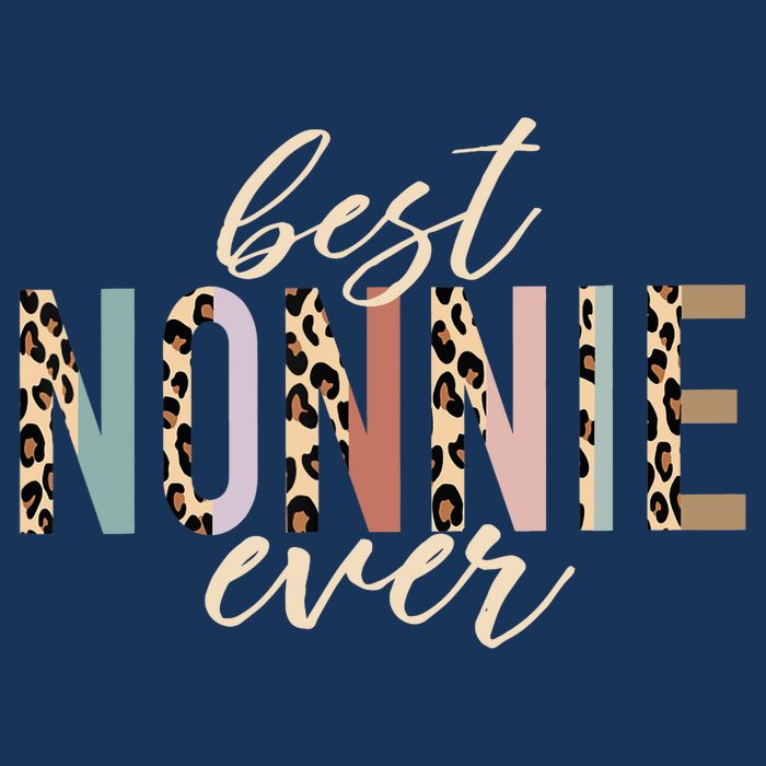 Best Nonnie Ever Gifts Leopard Print Mothers Day Drawstring Bag