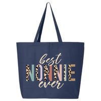Best Nonnie Ever Gifts Leopard Print Mothers Day 25L Jumbo Tote