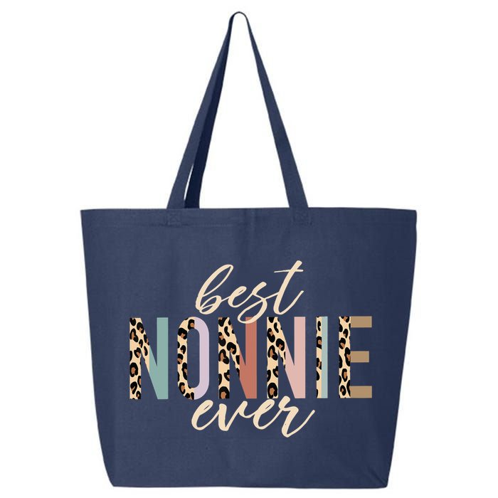 Best Nonnie Ever Gifts Leopard Print Mothers Day 25L Jumbo Tote